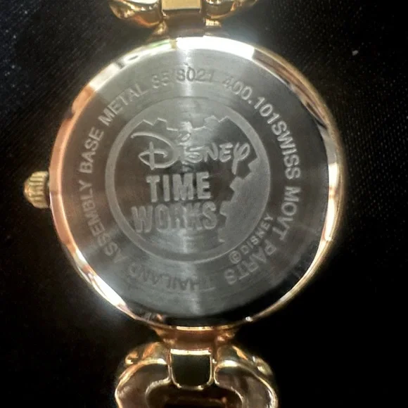 Disney Time Works Mickey Silver/Gold Toned Bracelet Watch! Vintage-Rare Model!